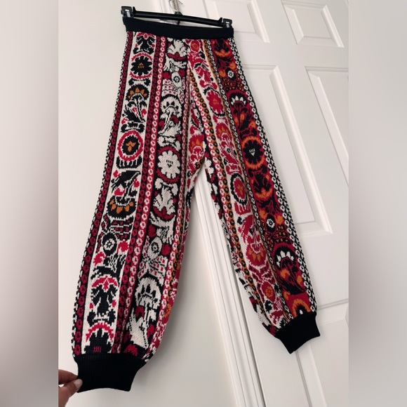 Farm Rio Winter Stripes Knit Joggers, Size XS - Picture 7 of 12